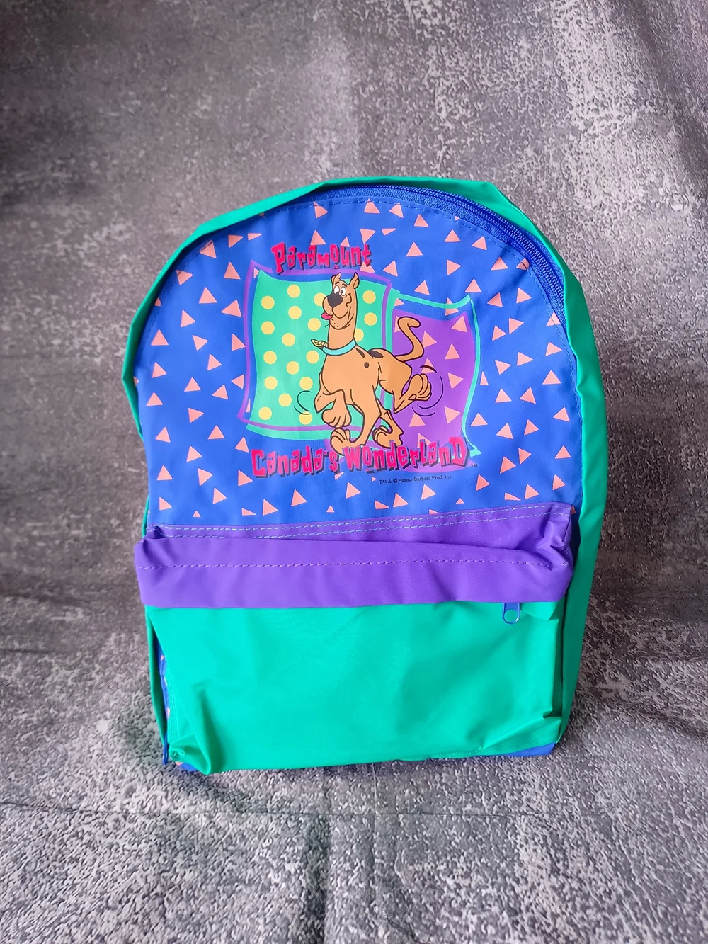 Vintage 90s Paramount Canada's Wonderland Scooby-Doo Graphic Kids Backpack - Picture 10 of 10
